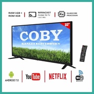 COBY}x`32#iC&Slim+y@m@LED+Z@TV+Q@Black+D@SMART+O@TV / LED TV On Sale 32 Inch FHD MONITOR Flat Scree