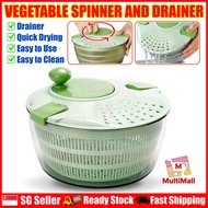 Vegetable Spinner Dryer 4L Large Salad Drainer  Washer Lettuce Cleaner Basket and Serving Bowl