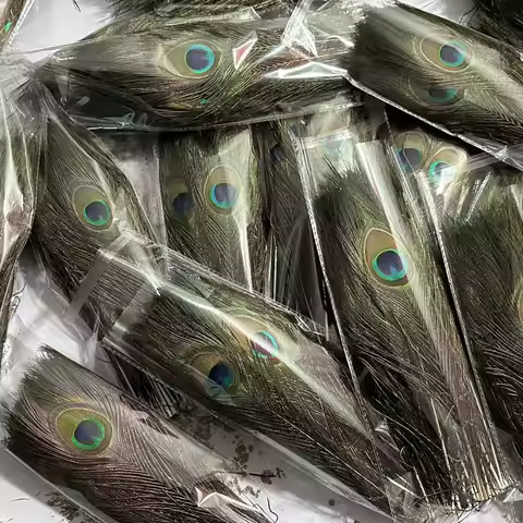 25-130cm Peacock Feather Big Eyes Feather Flower Arrangement Vase Flower Earrings Accessories Peacoc