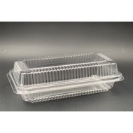 Benxon OPS-163 GC GO-163 Plastic Tray with Lock [ 50pcs± ] Bakery Disposable Plastic Clear Food Box 