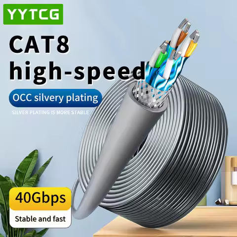 Cat8 Ethernet Cable 40Gbps 2000MHz CAT 8 Shield Internet High Speed Gigabit SFTP Lan Network Interne