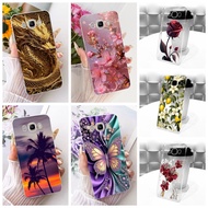 Clear Cover For Samsung J5 2016 Case SM-J510F Cute Cat Fashion Butterfly Funny 2D Painted Casing For