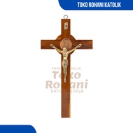 30 CM BENEDICT WALL CROSS / BENEDICT WALL CROSS / CATHOLIC HANGING CROSS / JESUS STATUE CROSS / BENE