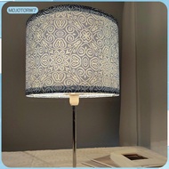 [mojotorw7] Hanging Drum Print Lampshade Blue Cloth Lamp Cover for Kitchen Island Restaurant Hotel T
