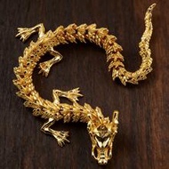 2026 New! Golden Alloy Chinese Dragon - Exquisite Craftsmanship Collectible. Oriental Dragon Desktop