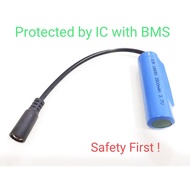 3.7V 2800mAh Rechargeable Lithium-ion Battery Pack - IC & BMS [Safety] + Free Male to Male Adapter