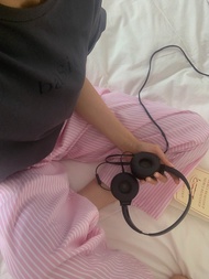 striped lounge pants (pink)