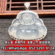 €全港♻️：玻璃種翡翠-玻璃種鑲鑽佛公 翡翠 玉石 玉器 天然A貨 王綠 陽綠 祖母綠 冰種 玻璃種 皇家綠 呈藍水 飄花 花青種 豆青種 乾青種 油青種 墨翠玉 和田玉 老玉 舊玉 古玉 青白玉 玉