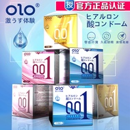 OLO 001 Condom Classic Ultra Thin Anatomic Long Lasting Dotted Hyaluronic Acid 10pcs/Box Kondom