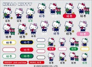 Hello Kitty 打球版 客製化姓名貼 三麗鷗 防水水晶立體貼紙 A6