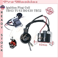 Heavy Duty Mesin Rumput Ignition Coil Plug Ogawa BG430 BG430DT Mitsubishi TU43 TB43 TL43 TL52 Brush 