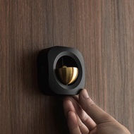 門鈴|半月船-黃銅鈴鐺 框體內嵌磁鐵 黑色