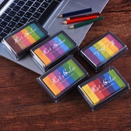 Rainbow Color Ink Pad 6 Colors Gradient Ink Pad Ink Pad Ink Oil Multicolor Color Ink Pad Ink Pad 202