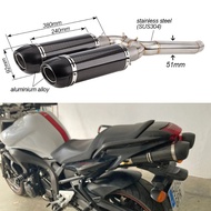 Motorcycle Carbon fiber Exhaust system Slip On For Yamaha FZ-6N FZ-6S FZ6 FZ6S FZ6N 2004-2009  fz6 e