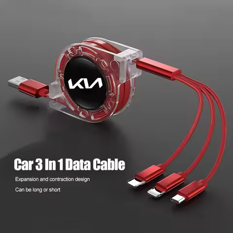 Car Fast Charger Multi Port Type-C USB Data Cable For KIA K5 K9 Sorento Ceed Sportage Carnival Sting