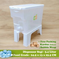 Mini Square Water Dispenser Infused Water Dispenser 3.4L - Golden Sunkist