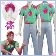 SAJA BOYS ABBY Outfits KPOP DEMON HUNTERS Cosplay Costume Green Shirt Wig Set BABY SAJA Roleplay Out