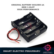 ORIGINAL BATTERY holder AA A2 4-SLOT SERIES BATTERY CABLE 1.5V X 4 = 6V DC SOCKET SOCKET holder AA A