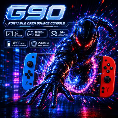 G90 Handheld Game Console 7 Inch HD Screen 128GB 20000+ Built-in Games 4000mAh Battery 30+ Emulators