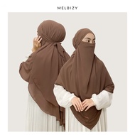 MELBIZY | Nara French Khimar Ceruty 2 Layer Khimar Labuh Khimar Tudung French Khimar