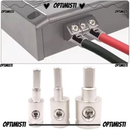 OPTIMISTI8E Car Audio Connector, Pure Copper 0GA 4GA 8GA Car Speaker Wire Terminal, Gold Silver Powe