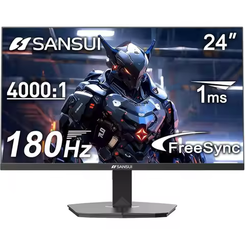 24 Inch 180Hz Gaming Monitor with DP 1.4 & HDMI 2.0, 1ms Response, 110% sRGB, Racing & Strategy Game