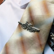银色英伦风自行车领带夹型男领带配件