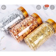 Metallic leaf sheet flakes 3g | Gold leaf flakes | Gold foil leaf sheet flakes Nail art Resin craft