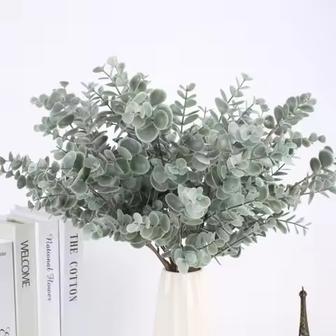 Nordic Style Artificial Plant Eucalyptus Money Leaf Home Wedding Decoration Green Plant Bonsai Flowe