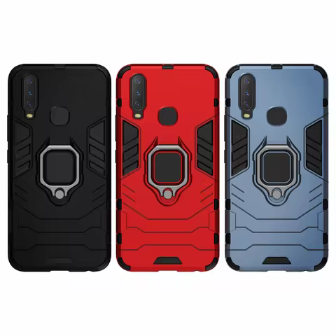 For VIVO Y11 Y12 Y15 Y17 2019 Case Magnetic Car Shockproof Ring Armor Phone Cover For VIVO Y11 Y12 Y