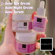 PAKET ACNE SCARLETT WHITENING 3 IN 1 / SCARLET ORIGINAL DAY NIGHT SERUM