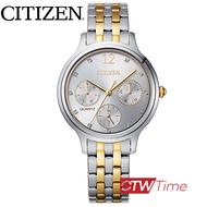 (ผ่อนชำระ สูงสุด 10 เดือน) CITIZEN  นาฬิกาข้อมือผู้หญิง สายสแตนเลส รุ่น ED8184-51A (สองกษัตริย์/หน้าปัดเงิน)