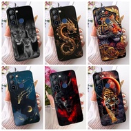For Tecno Pop 5 LTE Casing BD4 BD4i BD4a Cool Fashion Dragon Tiger Lion Animals Printing Soft Cover 