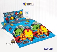 TOTO (KW40) มาเวลฮีโร่ Marvel Hero ชุดผ้าปูที่นอน ชุดเครื่องนอน ผ้าห่มนวม  ยี่ห้อโตโตแท้100%