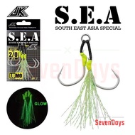 JK JANKER S.E.A Light Jigging Assist Double Hook ALLS #1/0-3/0 Fishing Pancing Mata Kail Jigging Tenggiri Umpan Tiruan