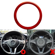 One Piece Red Aluminum Steering Wheel Decorative Ring Label Suitable For W212 C207 C117 CLA250 X156 