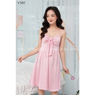 V505 B2 Mum 2-strap silk maternity dress