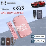 Mazda CX30 Key Cover Leather Key Case Kunci Cover Remote Mazda Cx30 Accessories