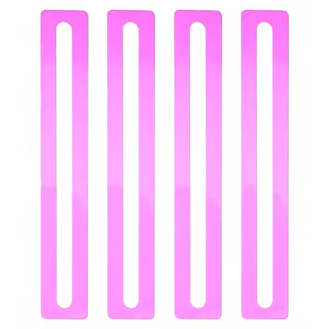 4Pcs Reading Assist Ruler Dyslexia Acrylic Mahjong Line Finder Colored Highlight Strips Card Guide T