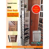 White BTO Shoe rack/HDB  between gate and door shoe rack/DIY shoe rack/Furniture/ shoe storage/UPDATED VERSION