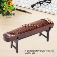 BAIHEE Miniature Guzheng Model, Brown Portable Chinese Guzheng Statue, Decorative Wooden Mini Guzhen