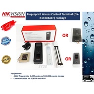 HIKVISION Fingerprint & Time Attendance Terminal (DS-K1T804AEF ) + EM-Lock Door Access System Packag