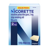 2mg Nicotine Gum to Quit Smoking , Unflavored, Original, 170 Count Nicorette 2mg Nicotine Gum to Qui