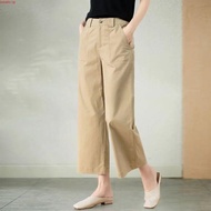 Eyouth 1062 Women High Waist Wide Cropped Trousers