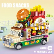 24 -Hour entregaCompatible Lego Friends car Lepin girl food ice cream candy Camper sets mini building blocks model bricks toys birthday gift for kids REOCML