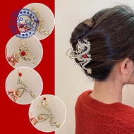 Chinese Style Dragon-shaped Design Classy Large Hair Gripping Exquisite Spring Elegant Festival O3t8
