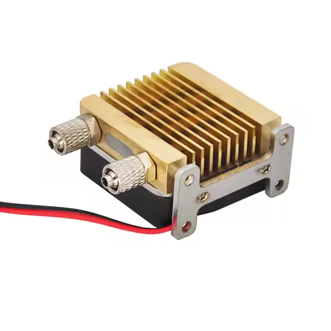 RC Mini Hydraulic Radiator Full Brass with Fan For 1:14 1/12 RC Excavator Truck Bulldozer Model Part
