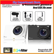 🏍️Digital Camera CCD WiFi 4K HD Video Camcorder 48MP Photo 28X Zoom Anti-shake 3.4 Inch Large TF Scr