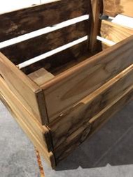 二手 手提木箱 田園風實木收納箱 工業風實木木箱 多功能收納箱 後備廂 木櫃 露營收納 居家擺設 拍照道具 46X32X