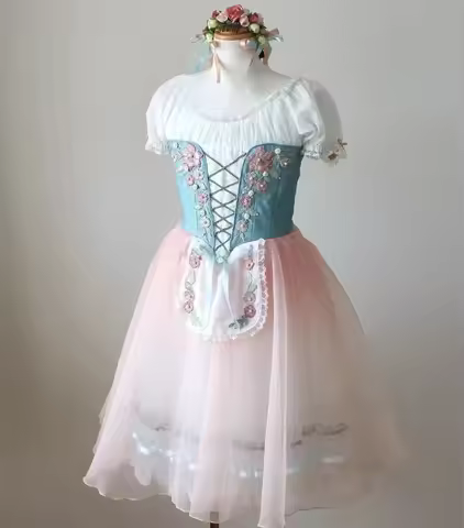 2024 New Gebelia Variations Ballet professional private custom Giselle gauze dress women's and child
